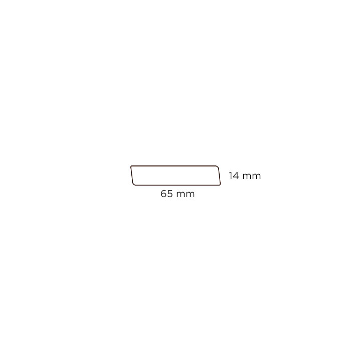 Fodliste glat fyr - 14 x 65 mm x 3 meter